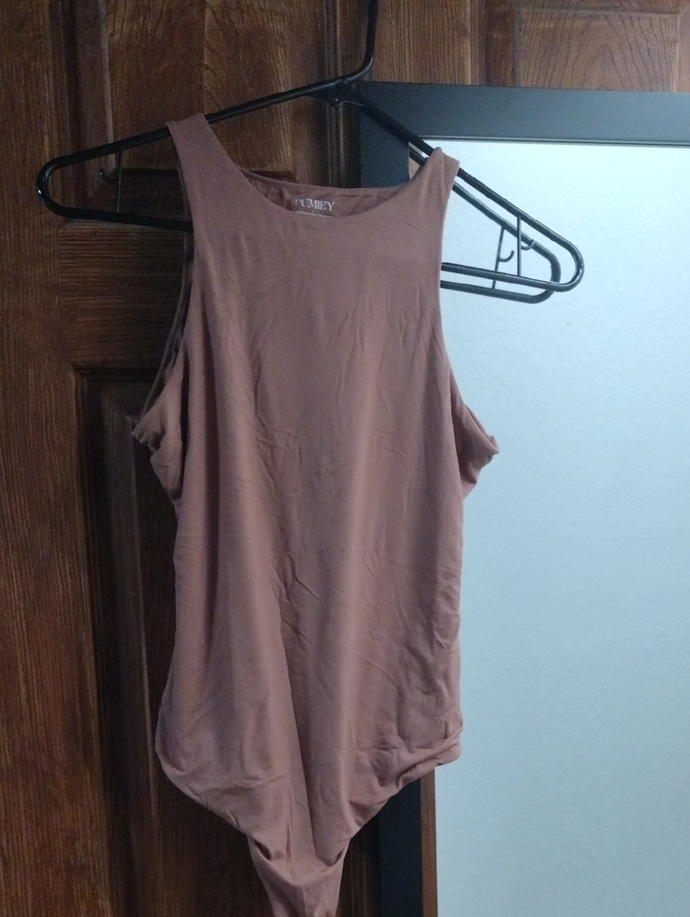 Forever 21 Dusty Rose High-Neck Tank Bodysuit